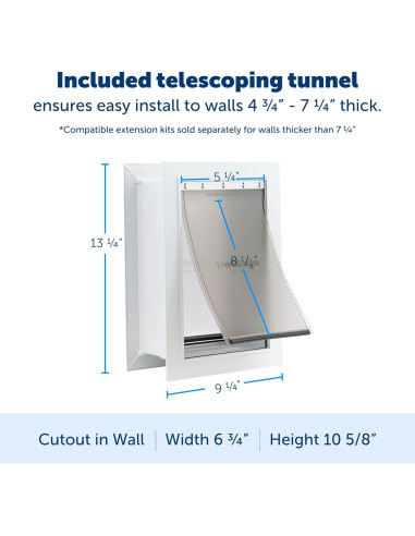 Puerta para Mascotas PetSafe Telescópica Pequeña 6.8 kg