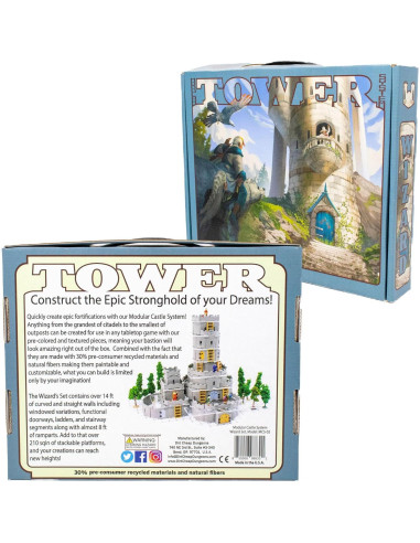 Set de Castillo Modular Mago - 400 Piezas para RPG