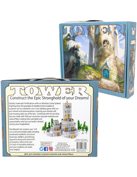 Set de Castillo Modular Mago - 400 Piezas para RPG