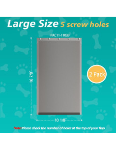 2 Aletas de Reemplazo para Puerta de Perro MOLYLY PAC11-11039 2