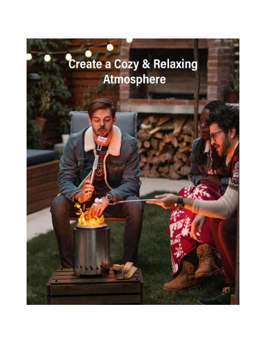 Hoguera de Mesa YEFU 18 cm Acero Inoxidable para Camping