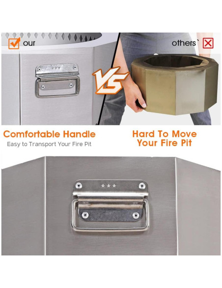 Hoguera Portátil INNO STAGE 53 cm Acero Inoxidable Sin Humo