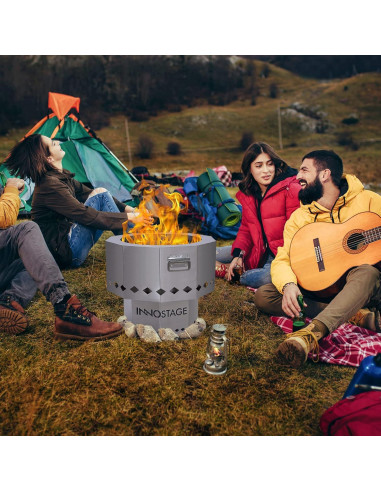 Hoguera Portátil INNO STAGE 53 cm Acero Inoxidable Sin Humo