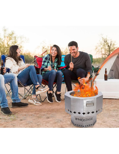 Hoguera Portátil INNO STAGE 53 cm Acero Inoxidable Sin Humo