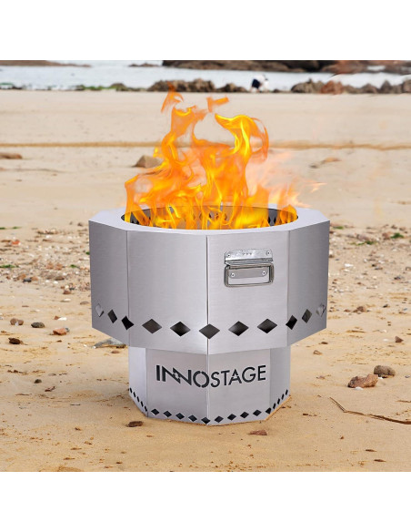 Hoguera Portátil INNO STAGE 53 cm Acero Inoxidable Sin Humo