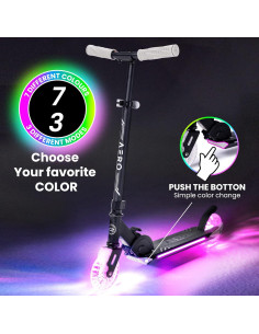 Scooter Aero C2 para niños 5-9 años con luces LED 2