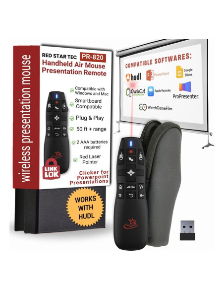 Control Remoto Inalámbrico PR-820 con Puntero Láser y Ratón Aéreo