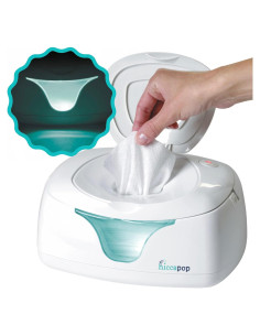 Calentador de Toallitas Húmedas Hiccapop Blanco con Luz Nocturna