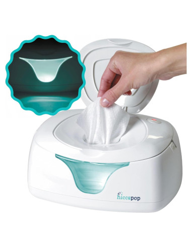 Calentador de Toallitas Húmedas Hiccapop Blanco con Luz Nocturna