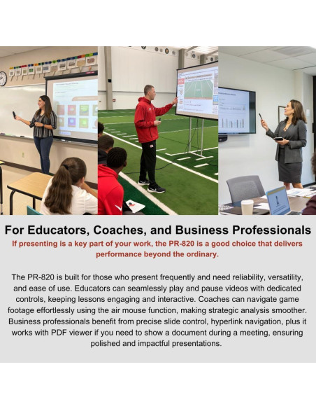 Control Remoto Inalámbrico PR-820 con Puntero Láser y Ratón Aéreo