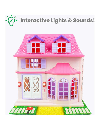 Casa de Muñecas Americana Boley - 21 Piezas Interactivas