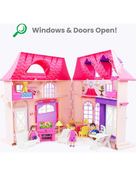 Casa de Muñecas Americana Boley - 21 Piezas Interactivas