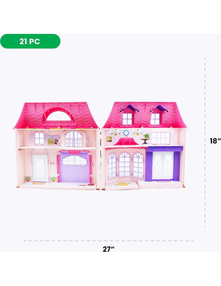 Casa de Muñecas Americana Boley - 21 Piezas Interactivas