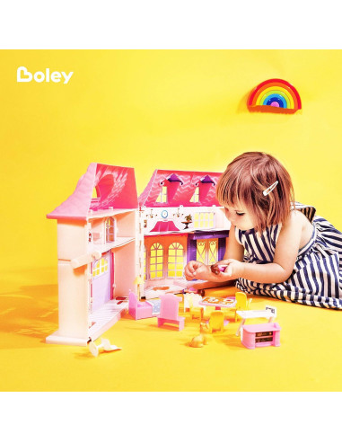 Casa de Muñecas Americana Boley - 21 Piezas Interactivas