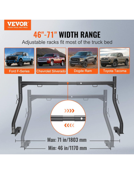 Soporte de Escalera VEVOR Extensible 116-180 cm 800 kg