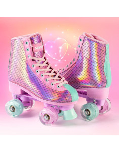 Patines en línea NEMONE NE-SK2-5201 Rosa con luces 2