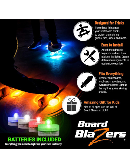 Luces LED para Skateboard Board Blazers Rosa Poppin