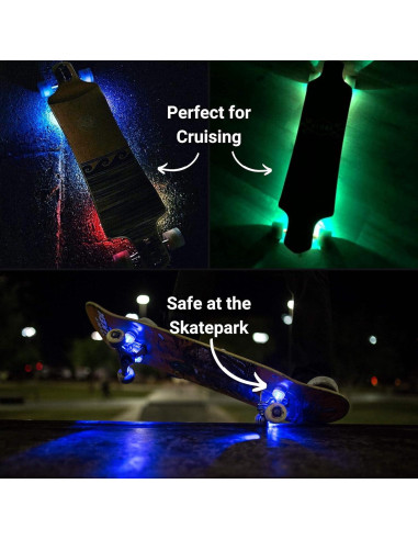 Luces LED para Skateboard Board Blazers Rosa Poppin