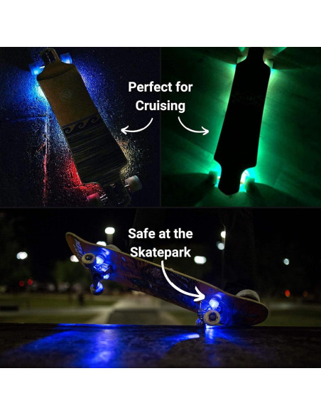 Luces LED para Skateboard Board Blazers Rosa Poppin