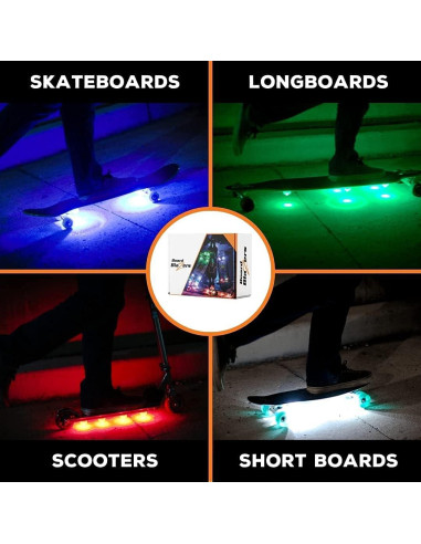 Luces LED para Skateboard Board Blazers Rosa Poppin