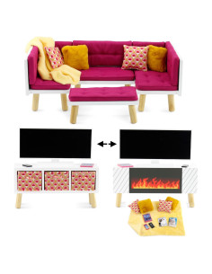 Conjunto de Muebles de Sala para Muñecas Emily Rose 18"