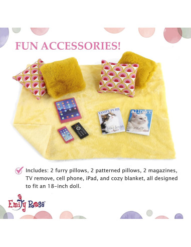 Conjunto de Muebles de Sala para Muñecas Emily Rose 18"