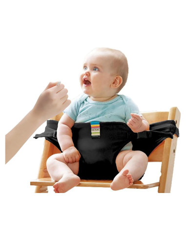 Arnés de Seguridad Lychee para Silla Alta Bebé Negro