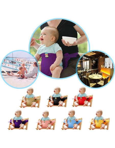 Arnés de Seguridad Lychee para Silla Alta Bebé Negro