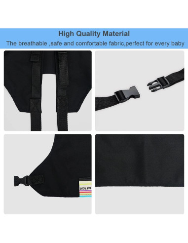 Arnés de Seguridad Lychee para Silla Alta Bebé Negro