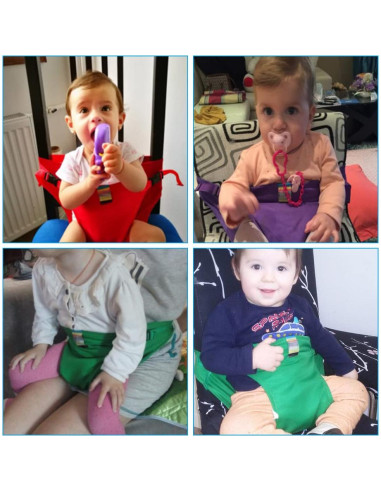 Arnés de Seguridad Lychee para Silla Alta Bebé Negro