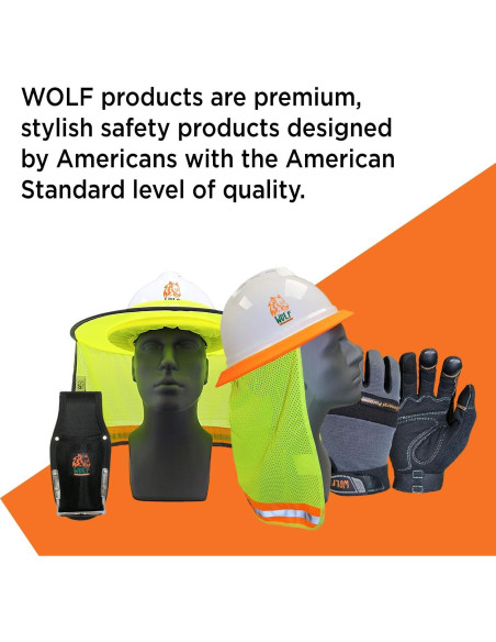 Sombrero de Seguridad WOLF Industrial Reflectante Naranja