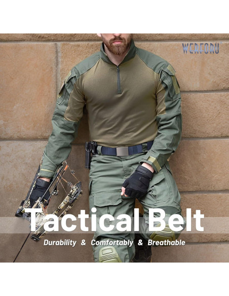 Cinturón Táctico WERFORU Nylon Reversible Ajustable 101-112 cm