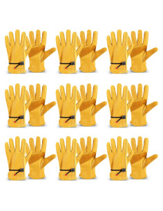 9 Pares de Guantes de Cuero de Vaca Tarpop para Hombre