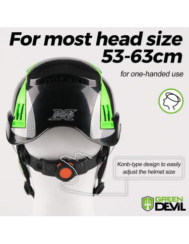 Casco de Trabajo GREEN DEVIL X-Armor ABS Ventilado