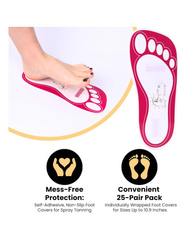 25 Pares Almohadillas Desechables HeeStar para Bronceado