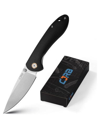 Cuchillo Plegable CJRB Feldspar Acero D2 Mango G10 Negro