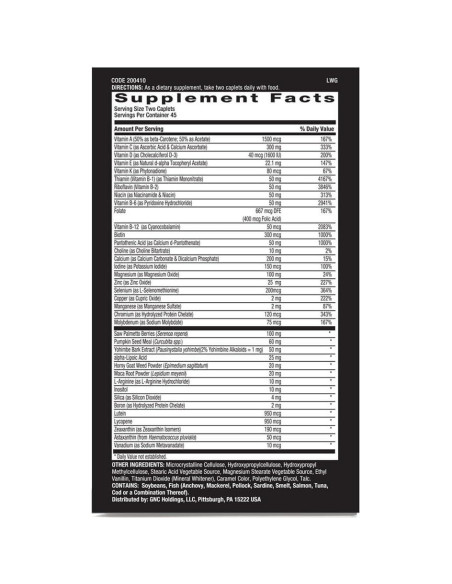 GNC Mega Men Próstata y Virilidad | 90 Tabletas Antioxidantes