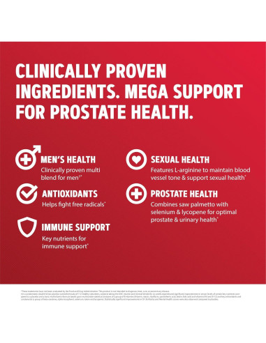GNC Mega Men Próstata y Virilidad | 90 Tabletas Antioxidantes