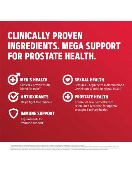 GNC Mega Men Próstata y Virilidad | 90 Tabletas Antioxidantes