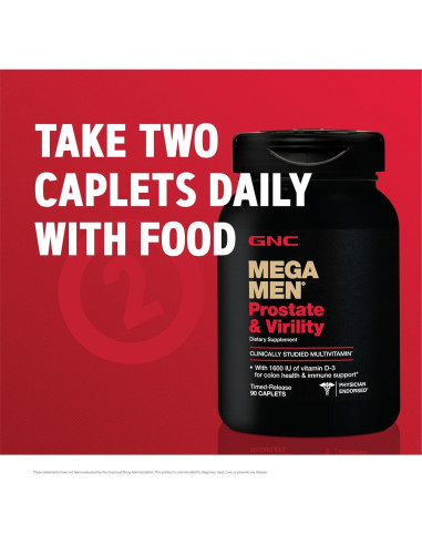GNC Mega Men Próstata y Virilidad | 90 Tabletas Antioxidantes