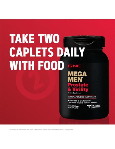 GNC Mega Men Próstata y Virilidad | 90 Tabletas Antioxidantes