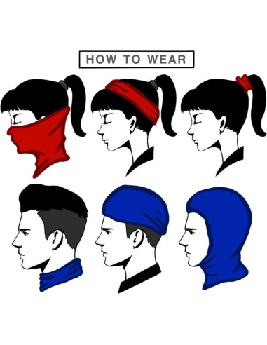 Bufanda Multifuncional Bandana 100% Microfibra UV
