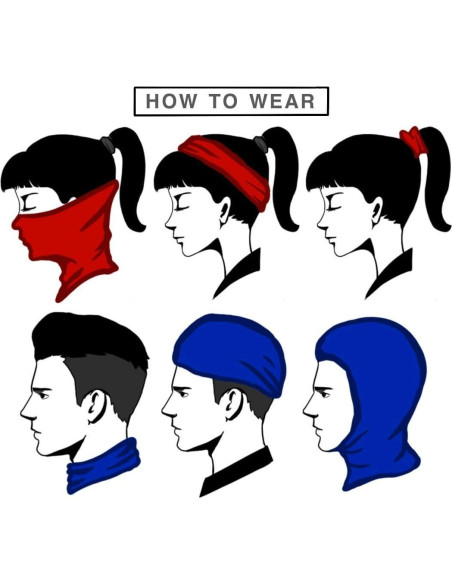 Bufanda Multifuncional Bandana 100% Microfibra UV
