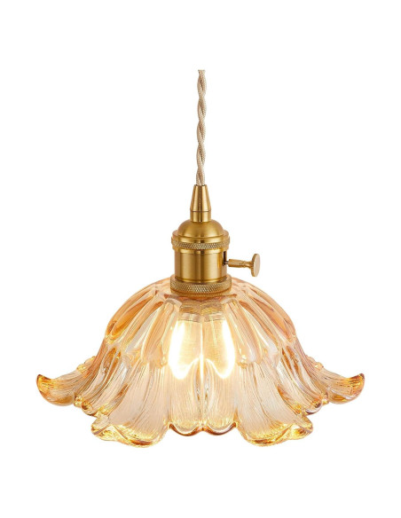 Lámpara Colgante Noawink Medusa Vidrio Marrón Chic