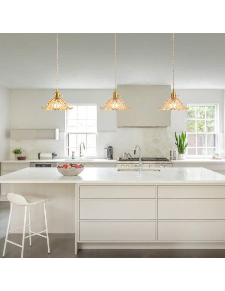 Lámpara Colgante Noawink Medusa Vidrio Marrón Chic