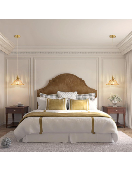 Lámpara Colgante Noawink Medusa Vidrio Marrón Chic