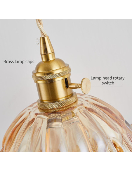 Lámpara Colgante Noawink Medusa Vidrio Marrón Chic