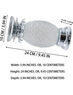 Lámpara de Lava LED YAKii Piña Plata 24.5 cm Decorativa 2