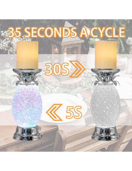 Lámpara de Lava LED YAKii Piña Plata 24.5 cm Decorativa