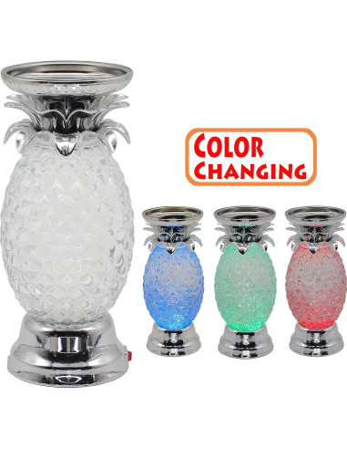 Lámpara de Lava LED YAKii Piña Plata 24.5 cm Decorativa